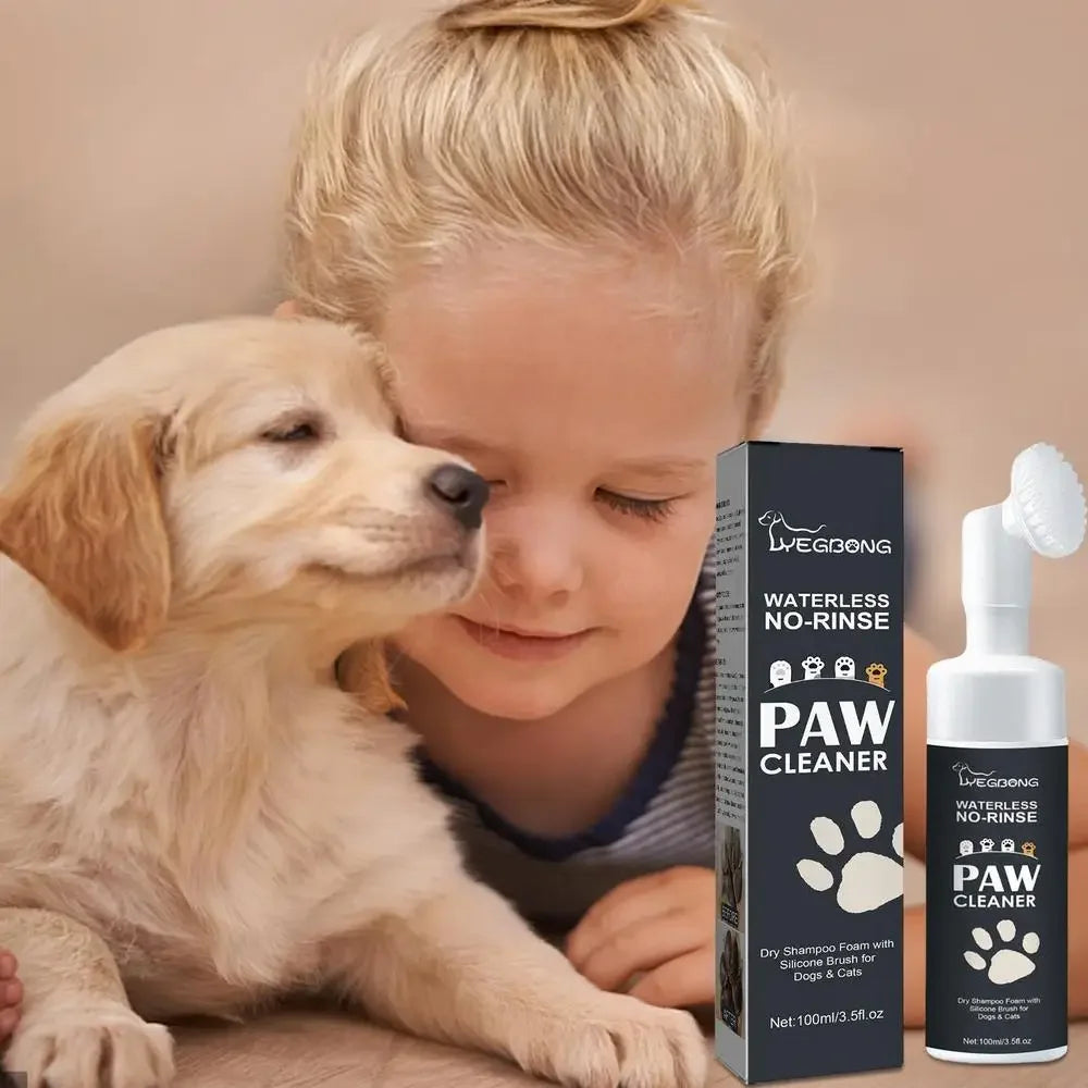 Waterless Paw Cleaner Foam with Silicone Brush (100ml)