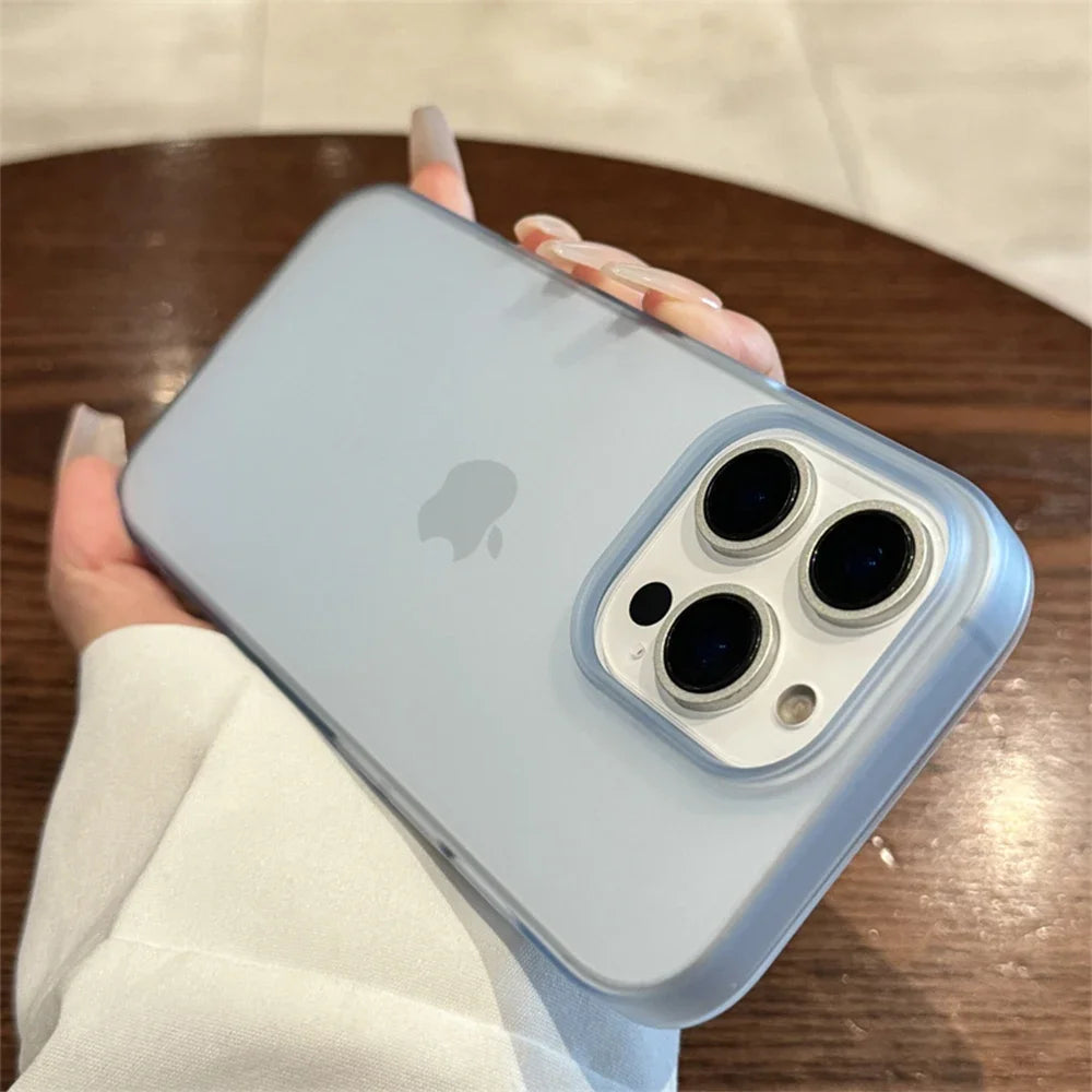Soft Matte Candy Transparent Phone Case for iPhone