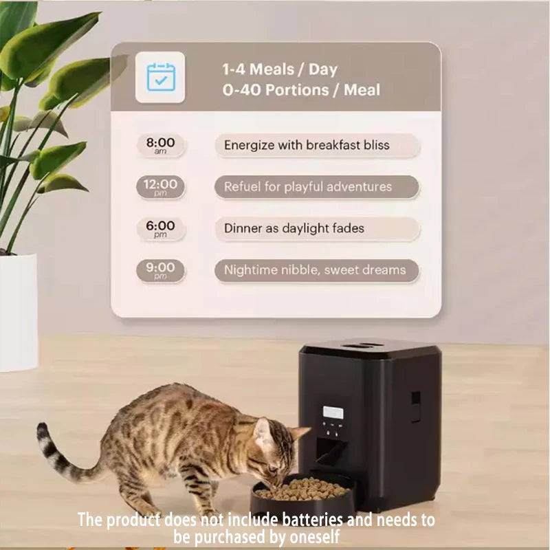 Smart Wi-Fi Automatic intelligent Pet Feeder (2L) – Timed Feeding & Voice Recording