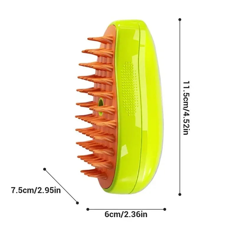 Cat Brush -The Ultimate 3-in-1 Steamy Pet Brush – Soft Silicone Grooming & Massage Comb