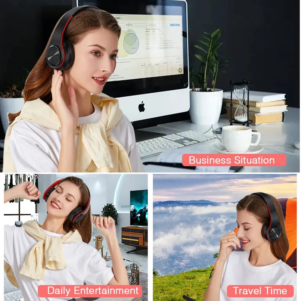 2026 Wireless Bluetooth Stereo Overhead Headset with Mic