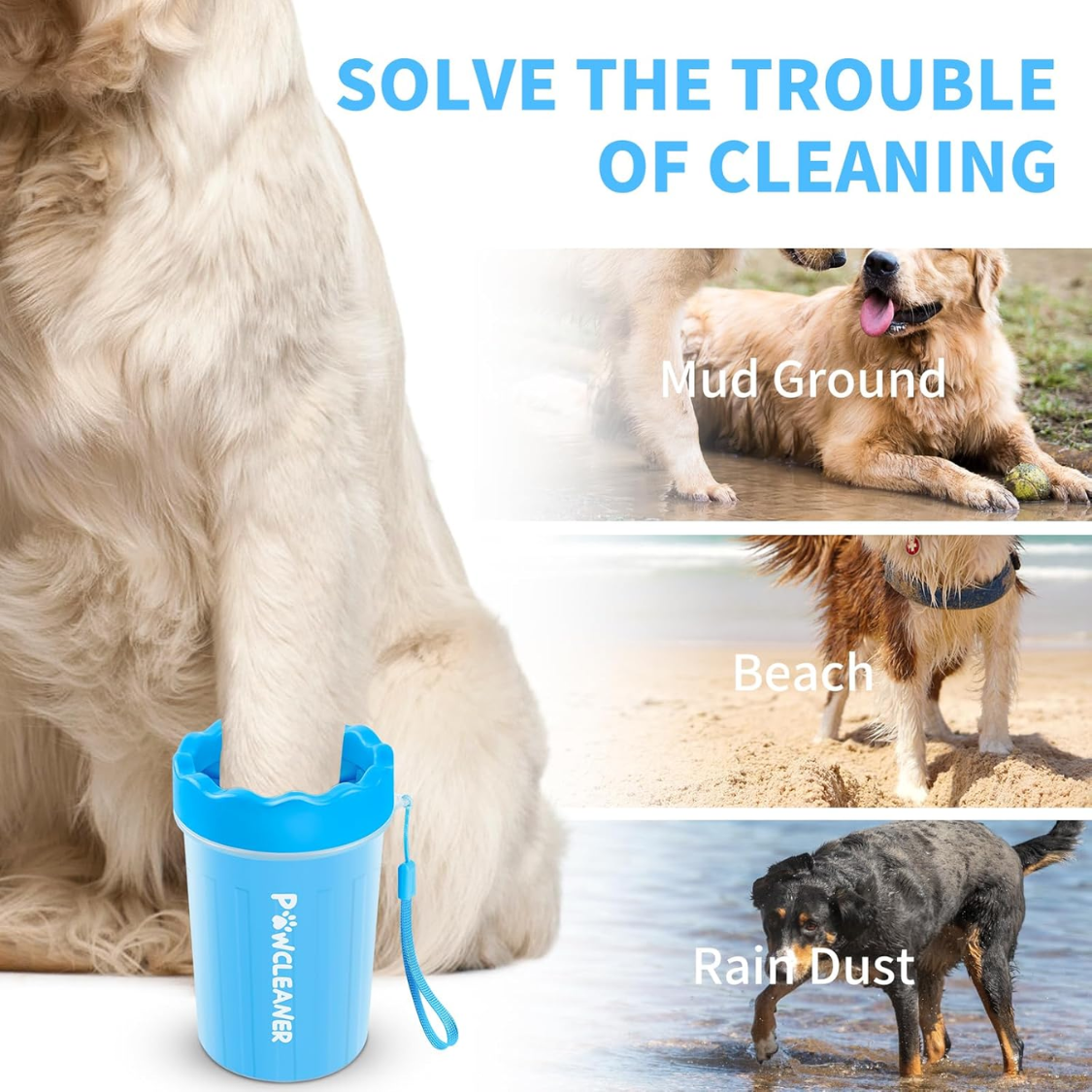 Compact 7-in-1 Dog Paw Cleaner and Grooming Kit