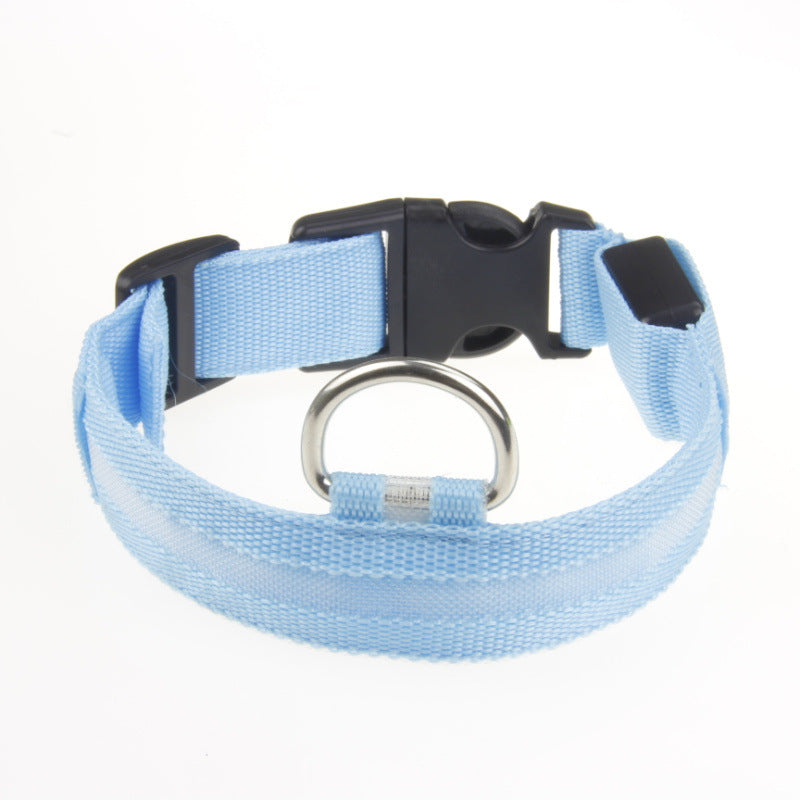 Red LED Light-Up Dog Collar for Night Walks (XXS)