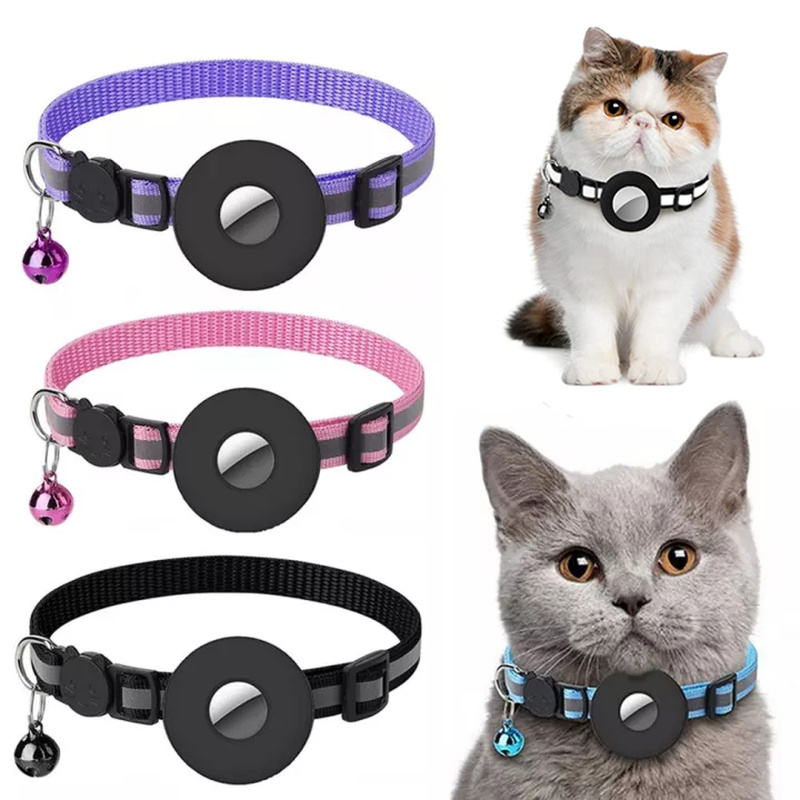 Red Reflective AirTag Pet Collar Holder