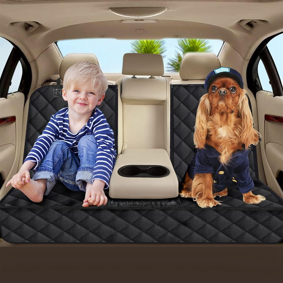 Waterproof Dog Car Seat Cover with Seat Belt — view 7