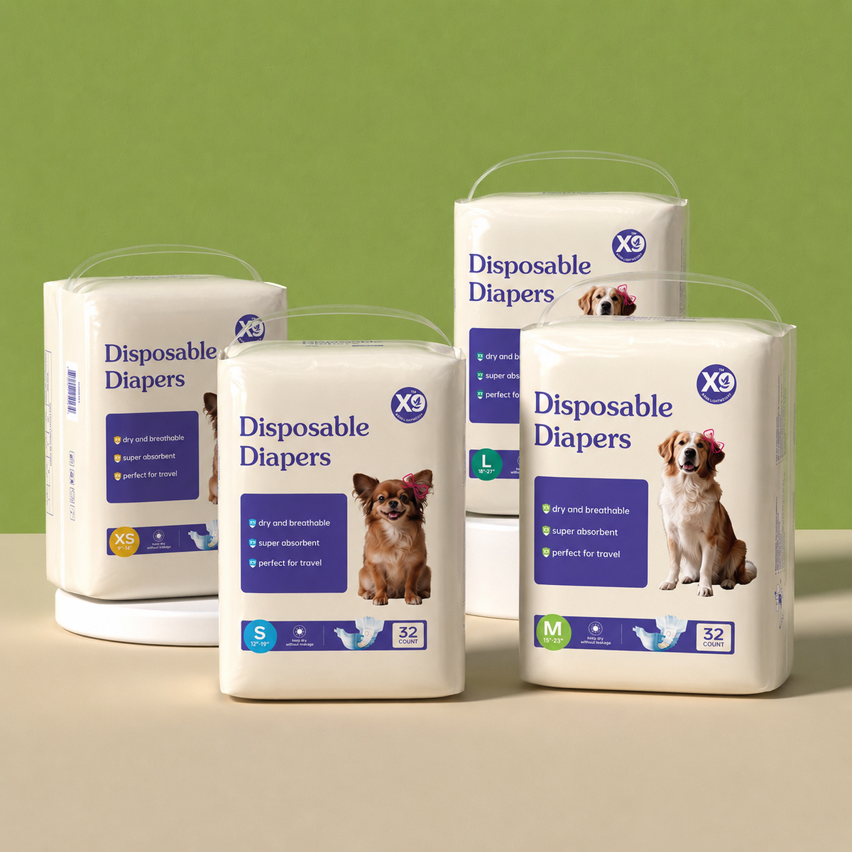 Disposable Female Dog Diapers - Leak Protection — view 2