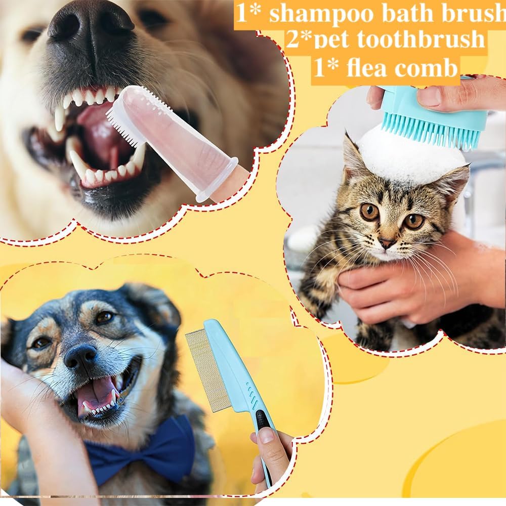 7-Piece Pet Grooming and Shedding Kit - Blue