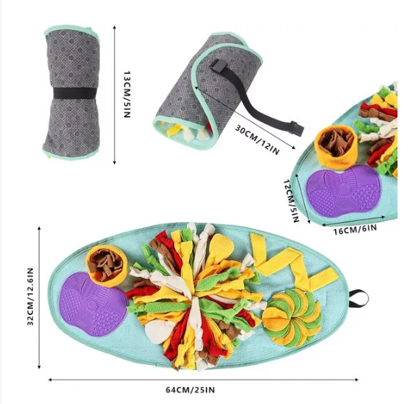Interactive Dog Snuffle Foraging Mat Toy