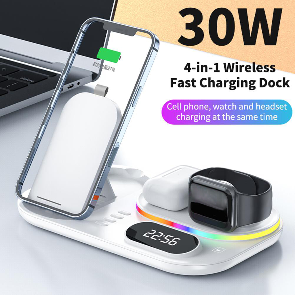 4-in-1 Fast Wireless Charging Station for Apple and Samsung