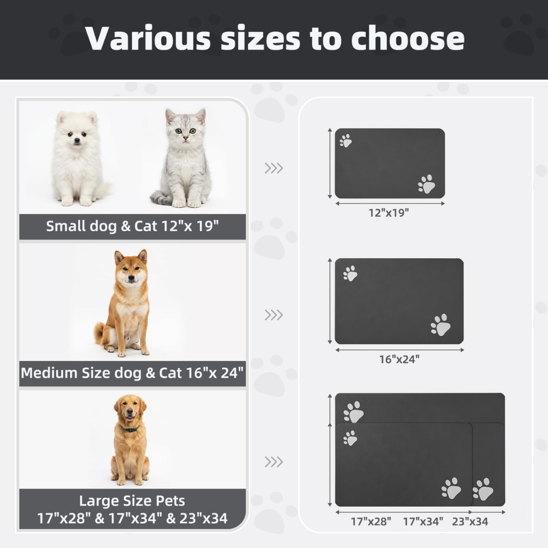 Quick-Dry Absorbent Pet Feeding Mat