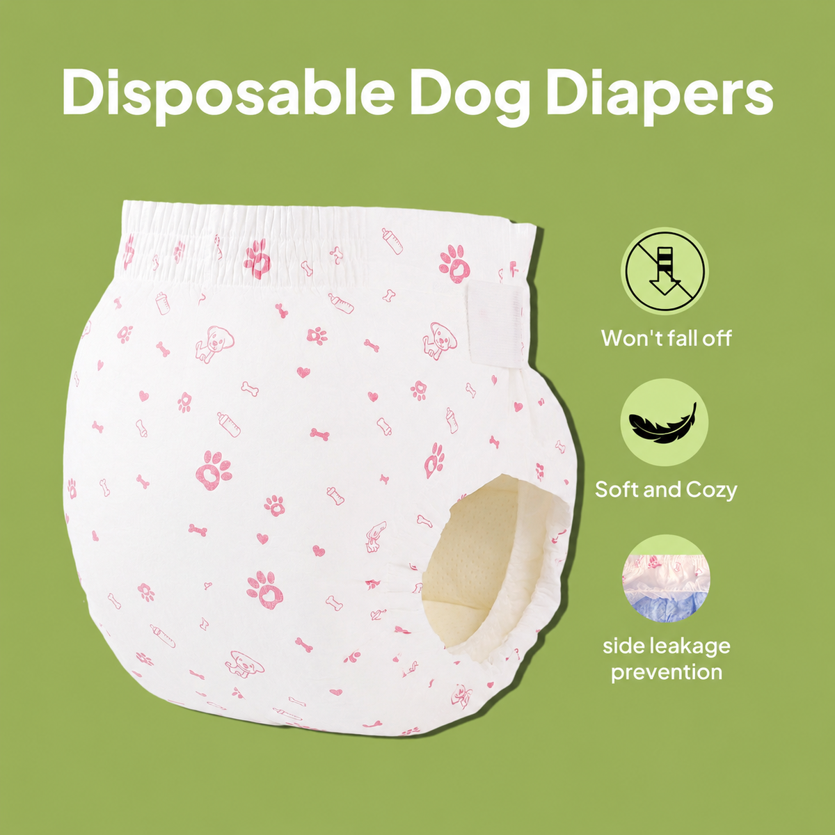 Disposable Female Dog Diapers - Leak Protection — view 5