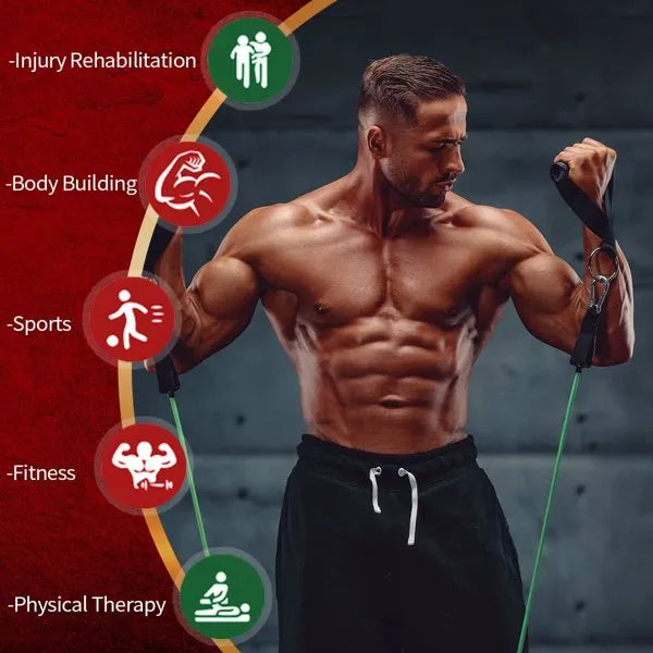 5-Piece Exercise Resistance Band Set for Home Workouts