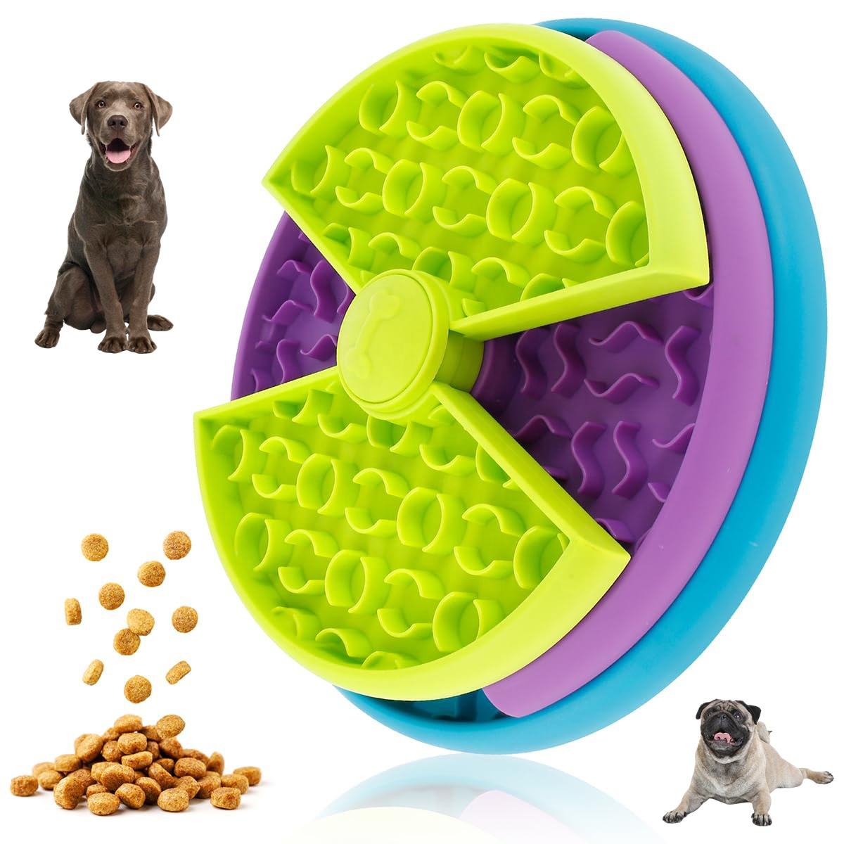 3-in-1 Slow Feeder Bowl and Lick Pad Puzzle