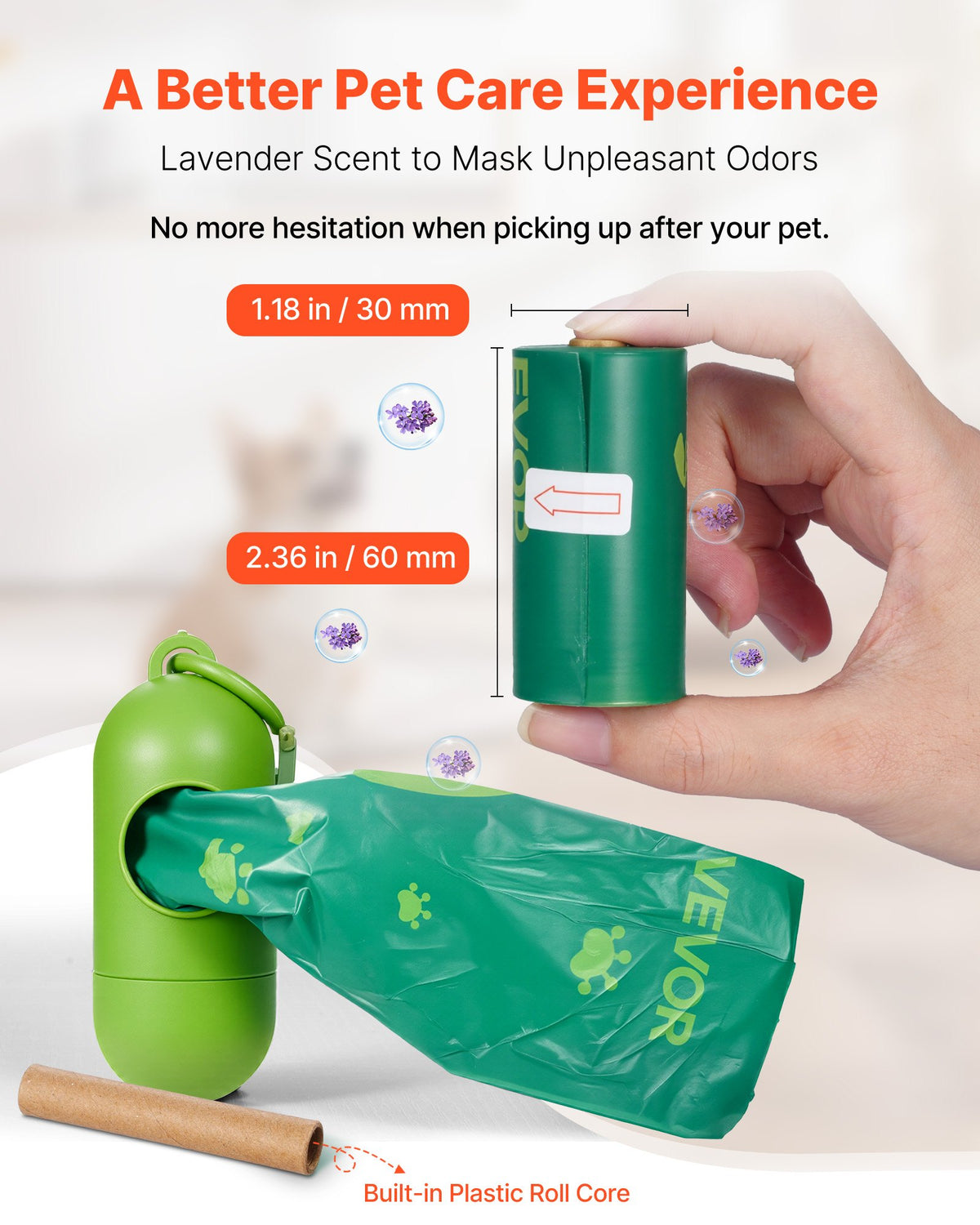 Lavender Scented Dog Poop Bags - 270-Count Refills