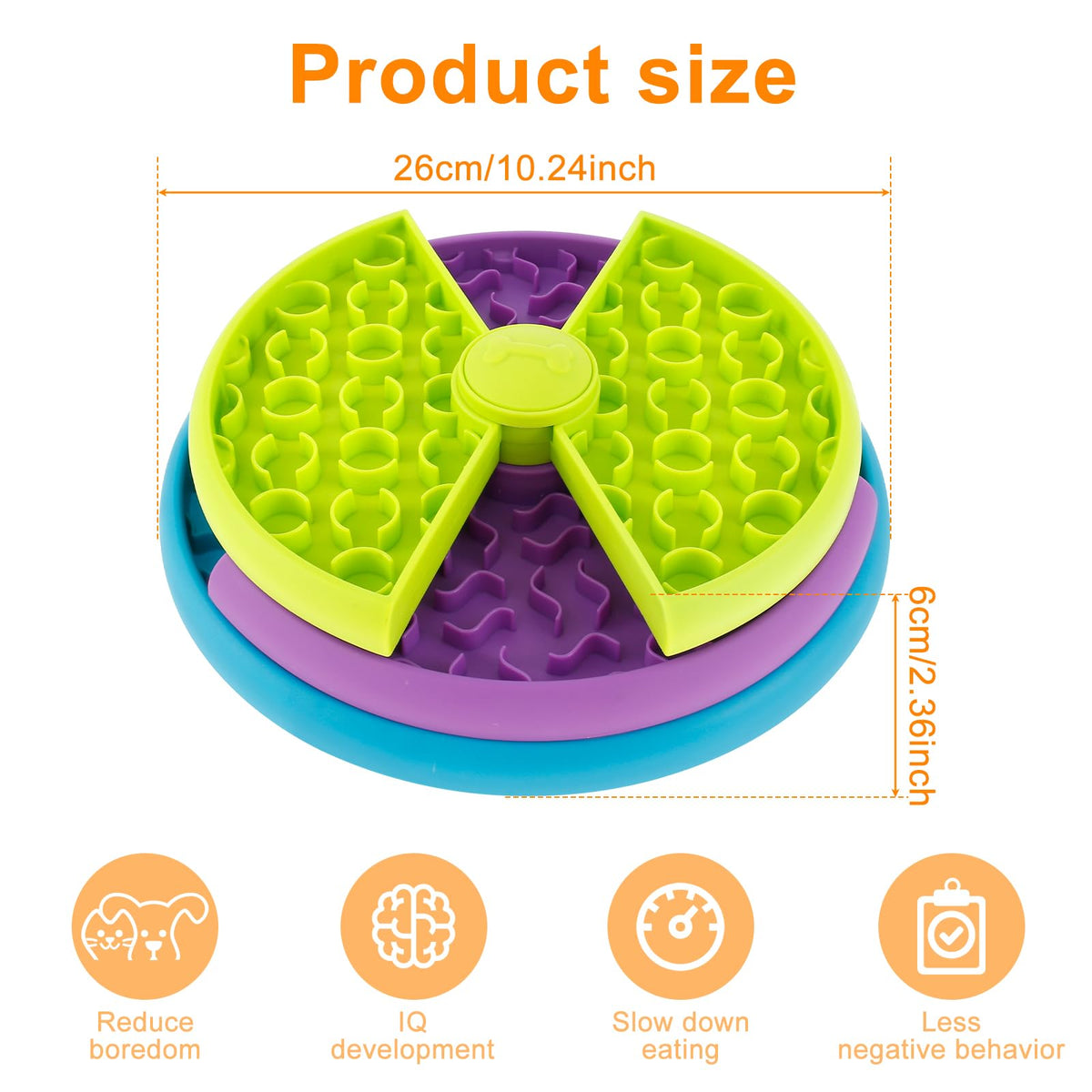 3-in-1 Slow Feeder Bowl and Lick Pad Puzzle — view 8