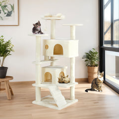 Multi-Level Cat Tree Tower with Scratching Condo