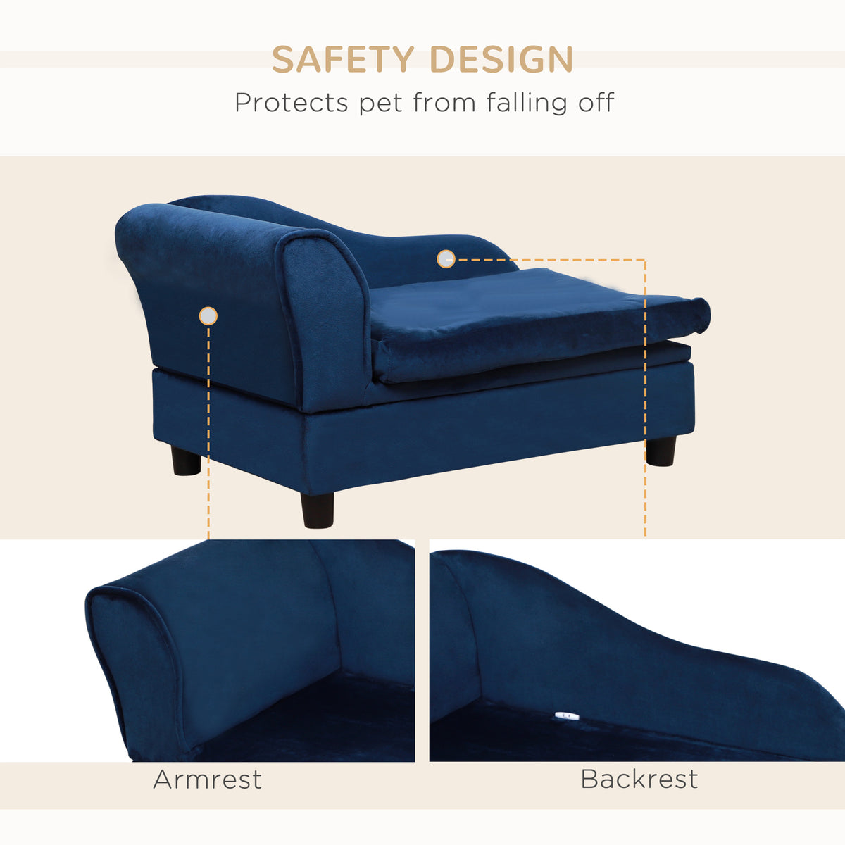Pet Sofa Bed with Storage Drawer — view 7