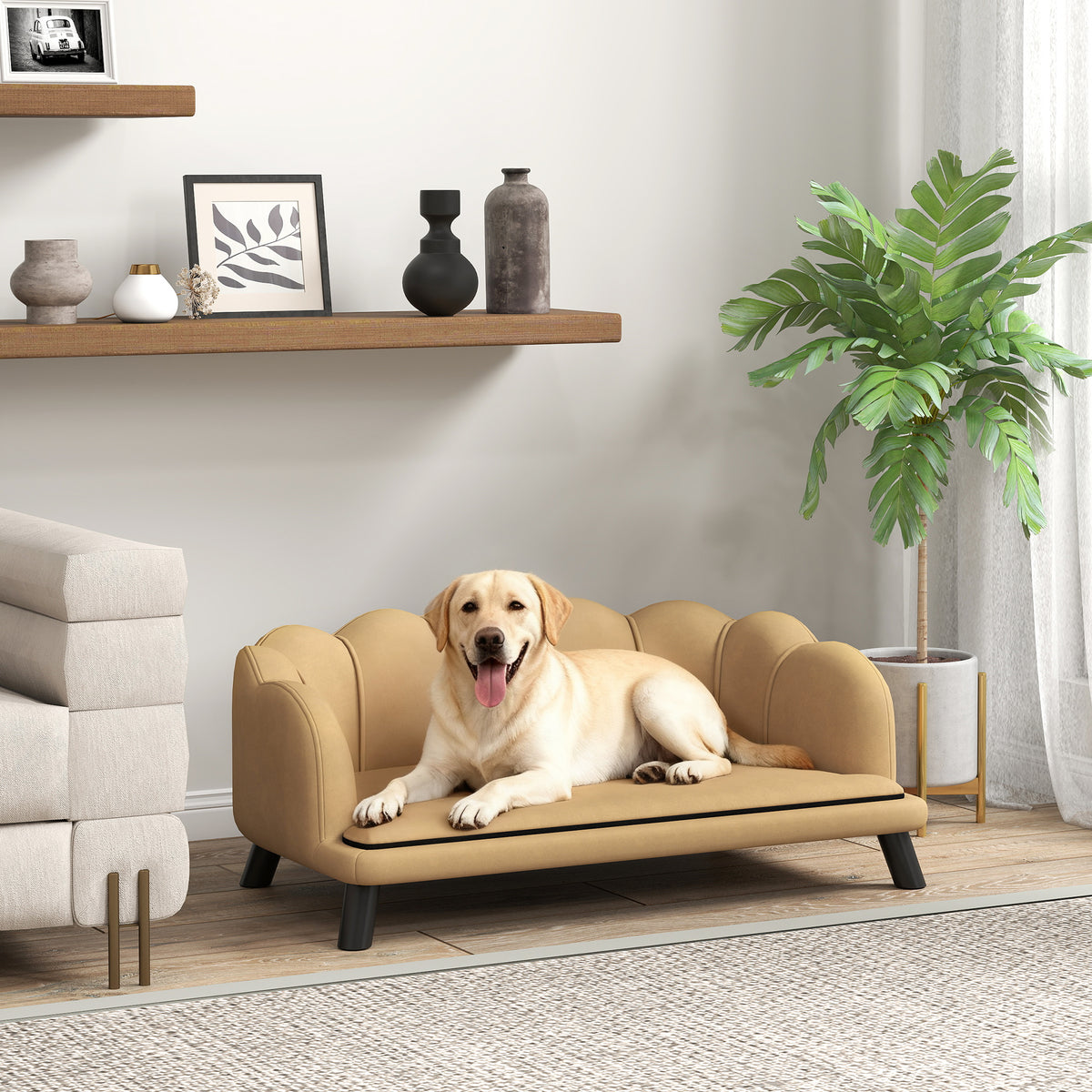 Pearl Quilted Pet Sofa for Medium and Large Dogs — view 2