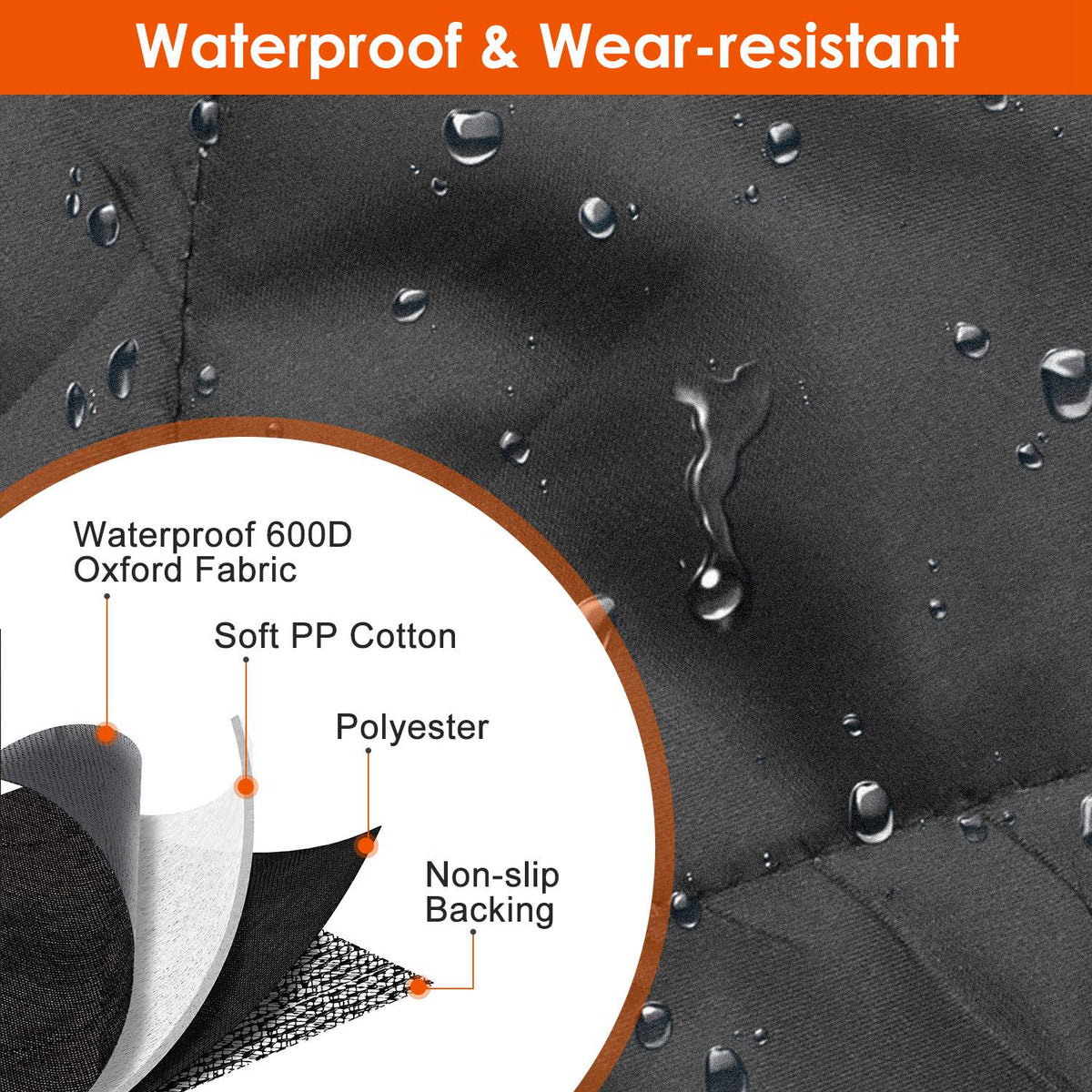 Waterproof Dog Car Seat Cover with Seat Belt — view 10