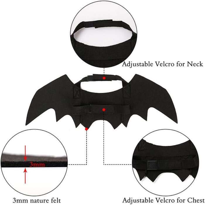 Lightweight Bat Wings Costume for Cats and Small Dogs — view 2