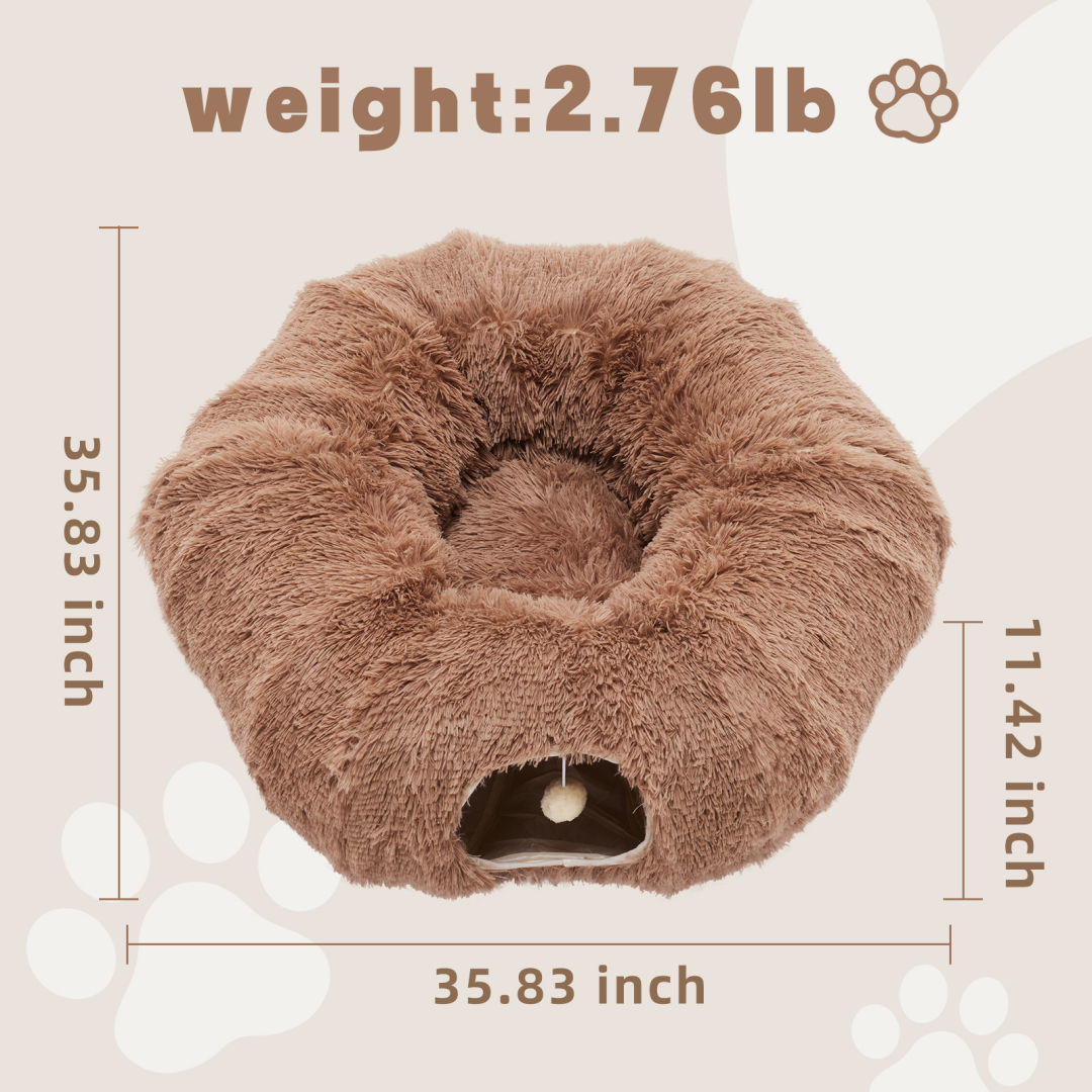 Cat Tunnel Bed with Peekaboo Cave — view 9
