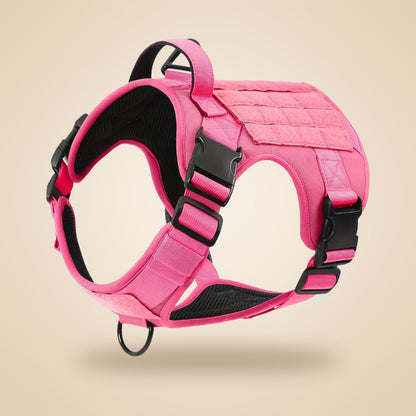 Tactical dog harness with handle - Pink